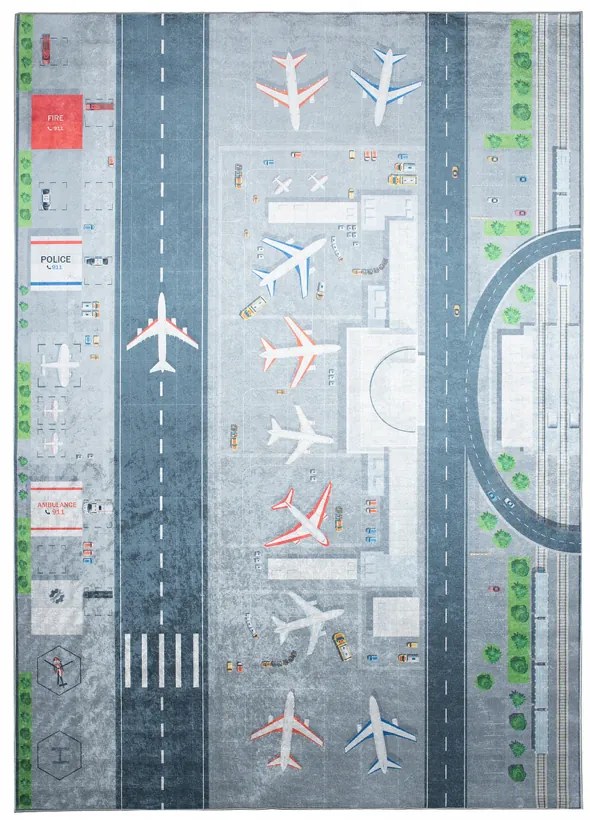 Детски килим за любителите на самолети Ширина: 160 см | Дължина: 230 см