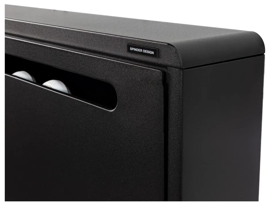 Черна метална накланяща се/висяща стойка за обувки Mario – Spinder Design