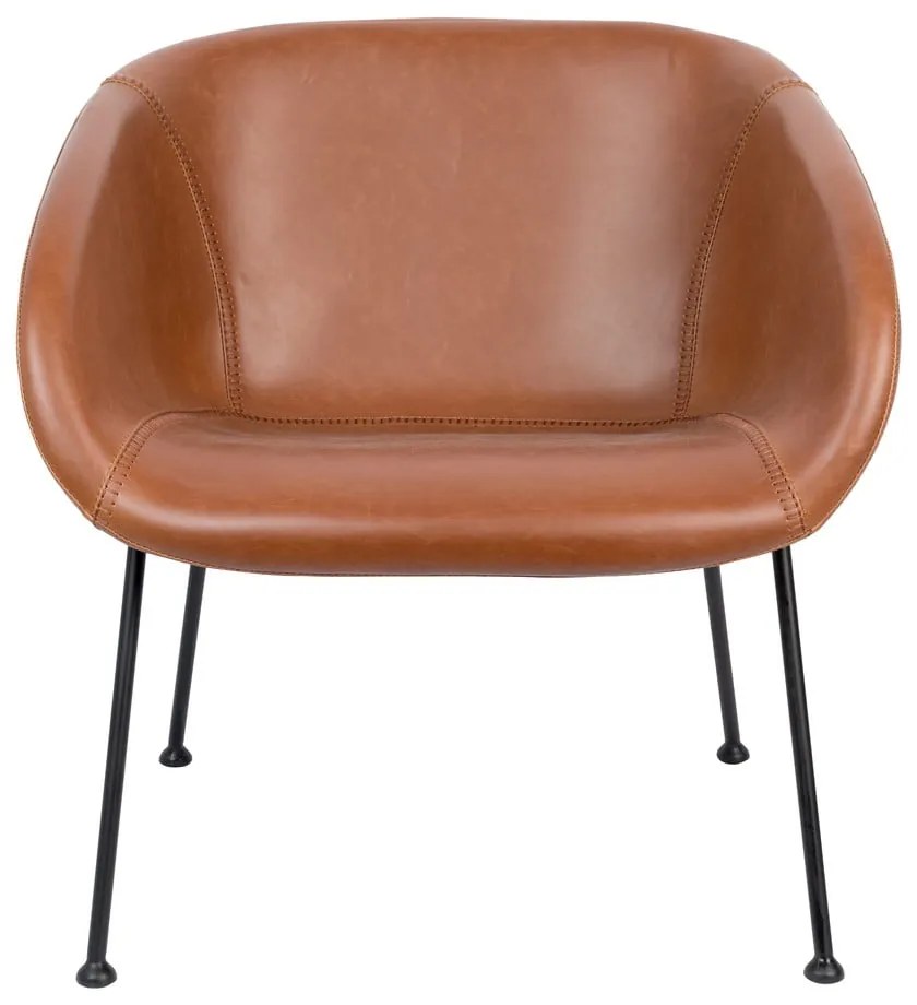 Кафяв фотьойл от изкуствена кожа Feston - Zuiver