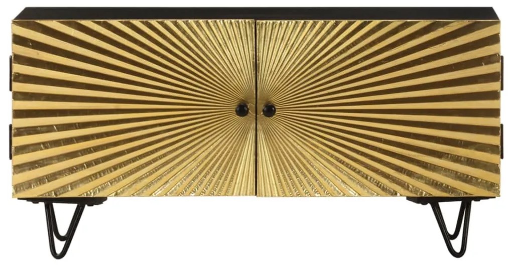 322681 vidaXL ТВ шкаф, 90x30x45 см, мангово дърво масив