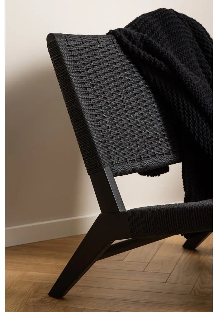 Черно кресло тъкано Carson – Actona