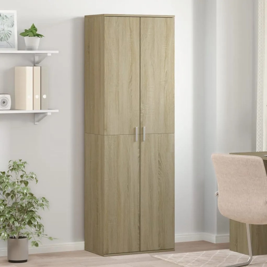 3276667 vidaXL Висок шкаф, дъб сонома, 60x35x180 см, инженерно дърво