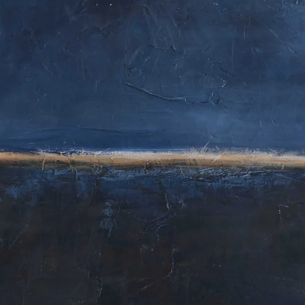 Ръчно рисувана картина 78x98 cm Edge Blue – Malerifabrikken