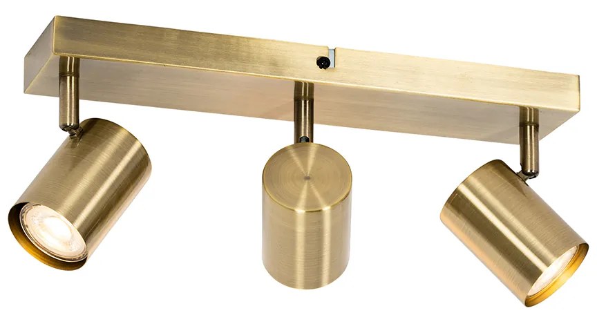 Интелигентен таванен прожектор бронз 3-светлини регулируем вкл. Wifi GU10 50mm - Jeana