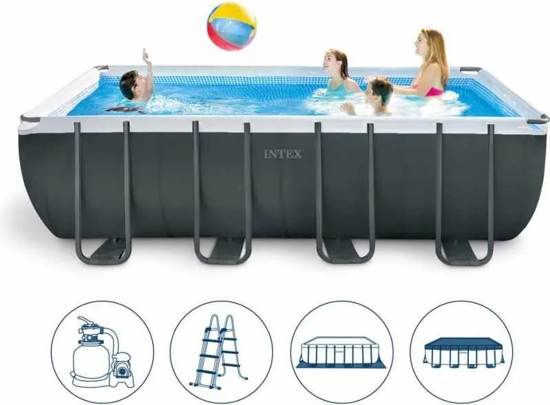 Intex - Сглобяем басейн с пясъчна помпа Ultra Frame 549 х 274 х 132 см 26356NP