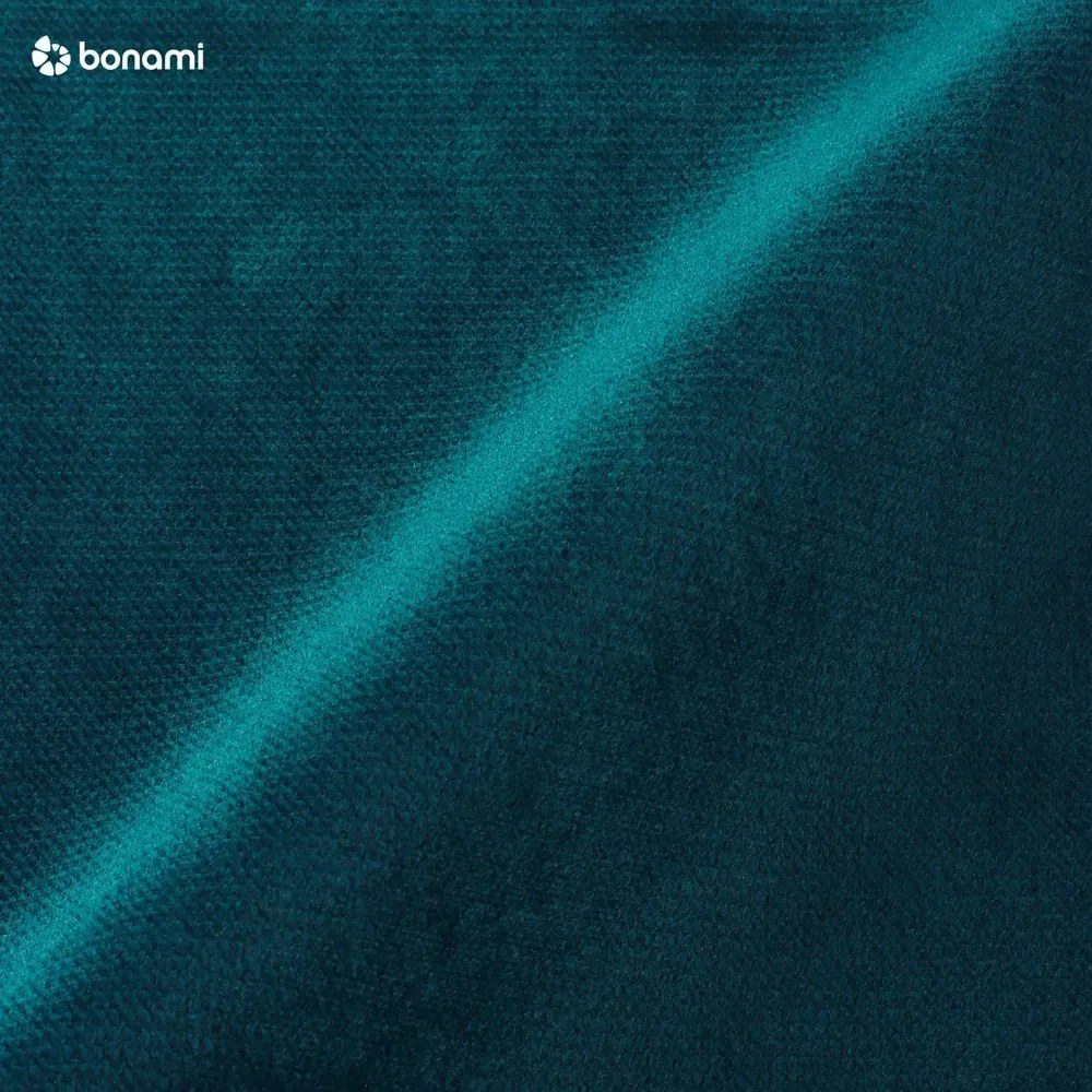 Тюркоаз кадифен разтегателен ъглов диван (ляв ъгъл) Lofty Lilly – Miuform