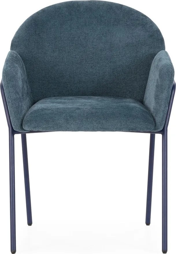 Сини тапицирани трапезни столове в комплект 2 бр. Aslin – MOME