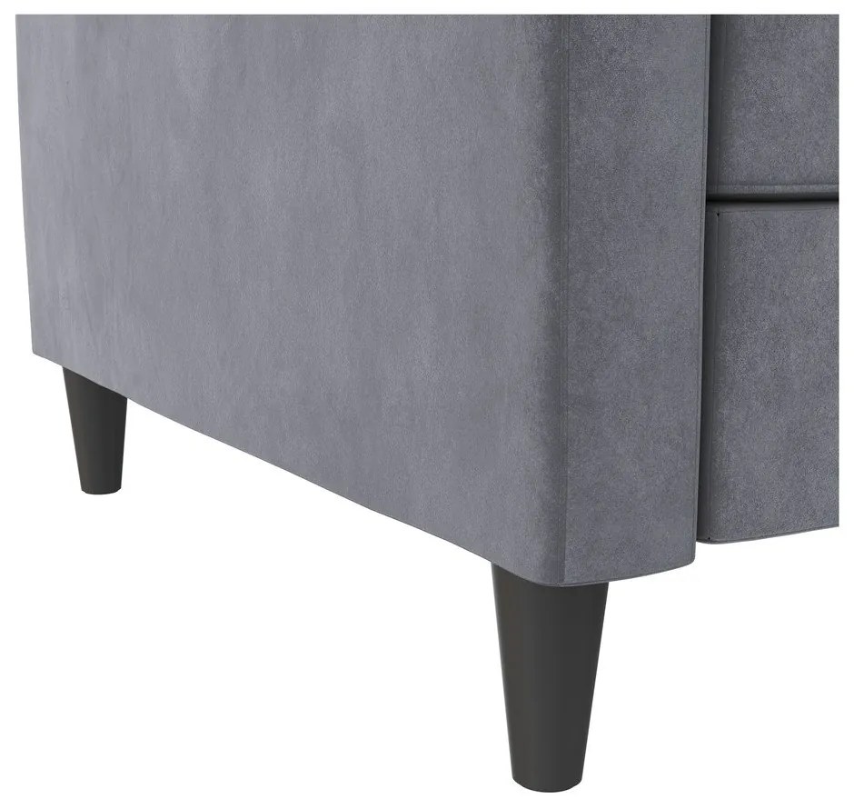 Сив кадифен диван 207 cm Celine – Støraa