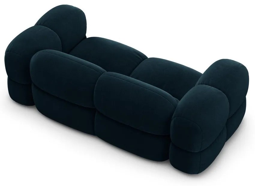 Тъмносин кадифен диван 210 cm Loretto – Cosmopolitan Design