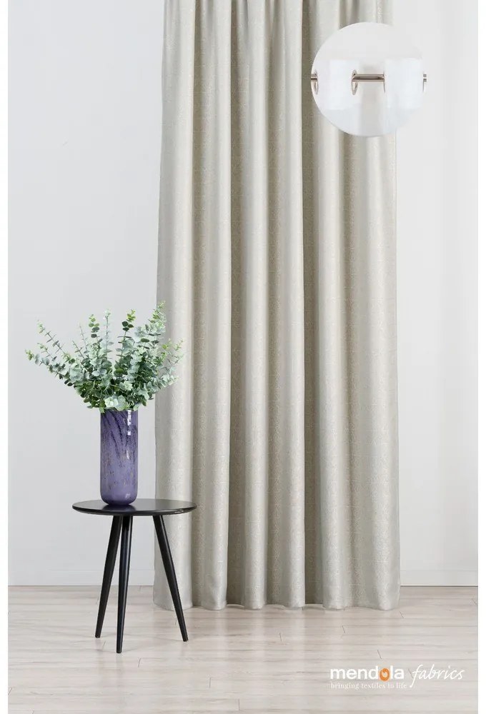 Бежова завеса 140x260 cm Teorema - Mendola Fabrics