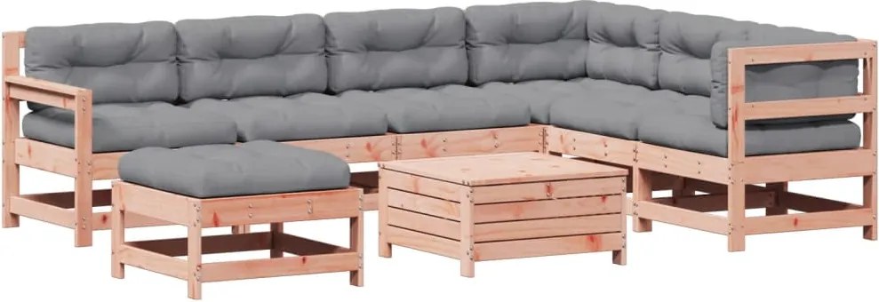 3250610 vidaXL Градински комплект с възглавници, 8 части, дугласко дърво масив