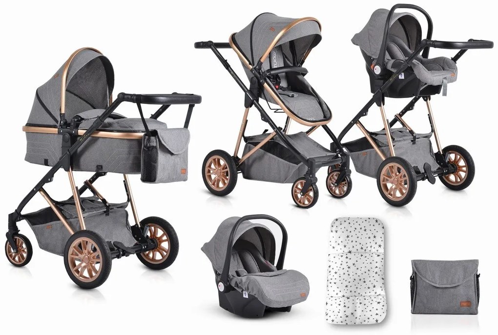 Комбинирана количка 2в1 Midas сив