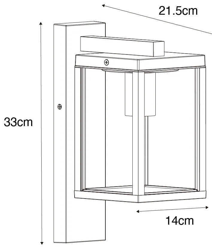 Винтидж външна стенна лампа антично злато IP44 - Charlois