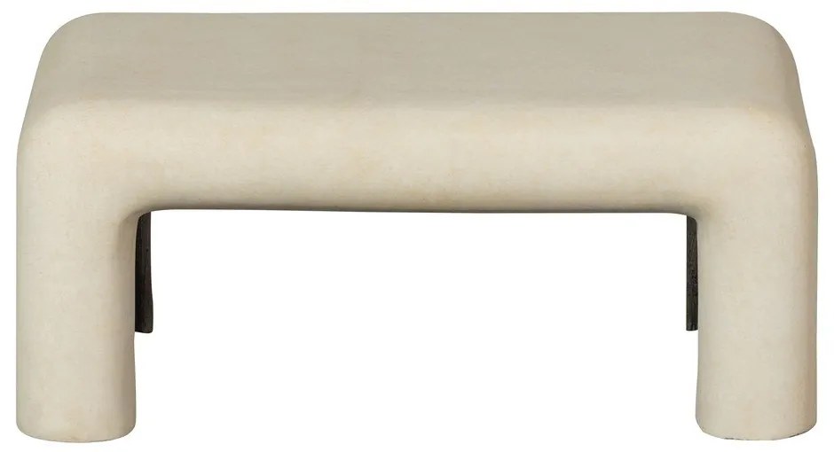 Кремави масички за кафе в комплект от 2 бр. от декор от камък 42x92 cm Stani – WOOOD