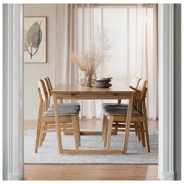 Естествена трапезна маса в дъбов декор , 215 x 96 cm Colonsay - Rowico