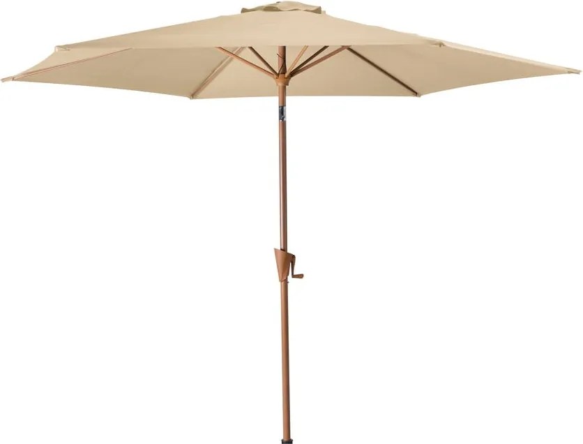 Бежов чадър ø 300 cm Wood – Rojaplast
