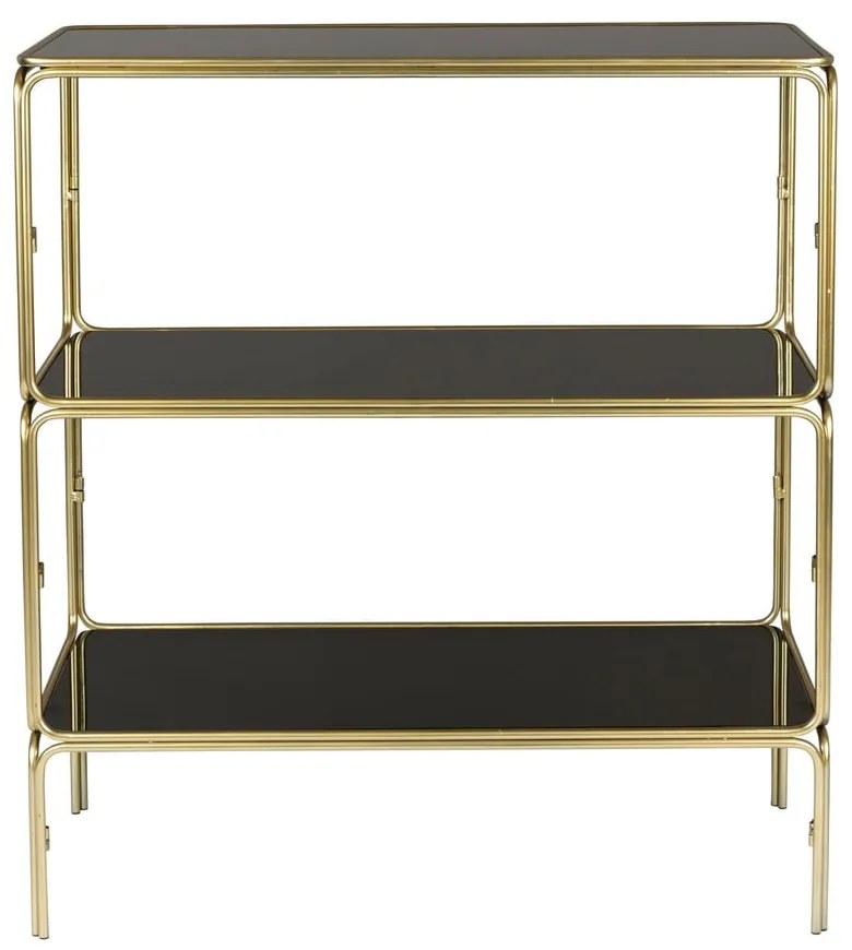 Черно-златиста метална библиотека 80x89x35 cm Liah – White Label