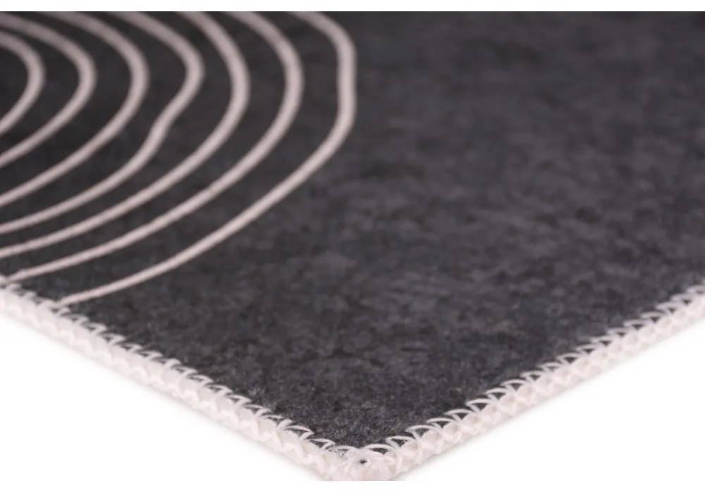 Антрацитен миещ се килим 160x230 cm - Vitaus