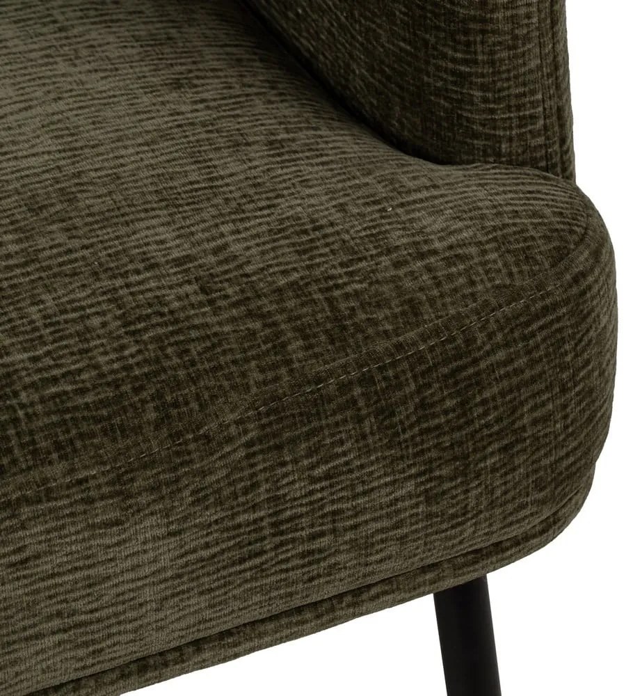 Зелено шенилово кресло Bind – Ixia