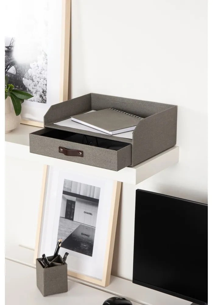 Картонен органайзер за докумнети с чекмедже Walter – Bigso Box of Sweden