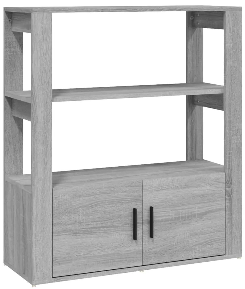 819466 vidaXL Сайдборд, сив сонома, 80x30x90 см, инженерно дърво