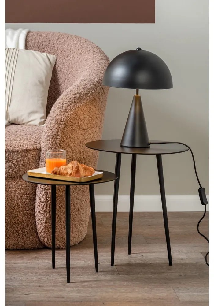 Черна настолна лампа Sublime, височина 35 cm - Leitmotiv