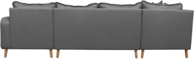 Сив ъглов диван (десен ъгъл) Beata - Ropez