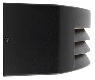 Модерна външна стенна лампа черна IP44 - Hurricane 1