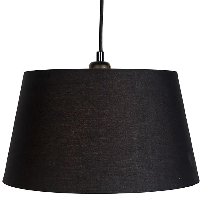 Висяща лампа с 3 черни и златни памучни абажура - Cava