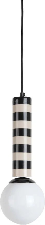 Черно/кафяво-сиво метално висящо осветително тяло ø 12 cm Rayado – Leitmotiv