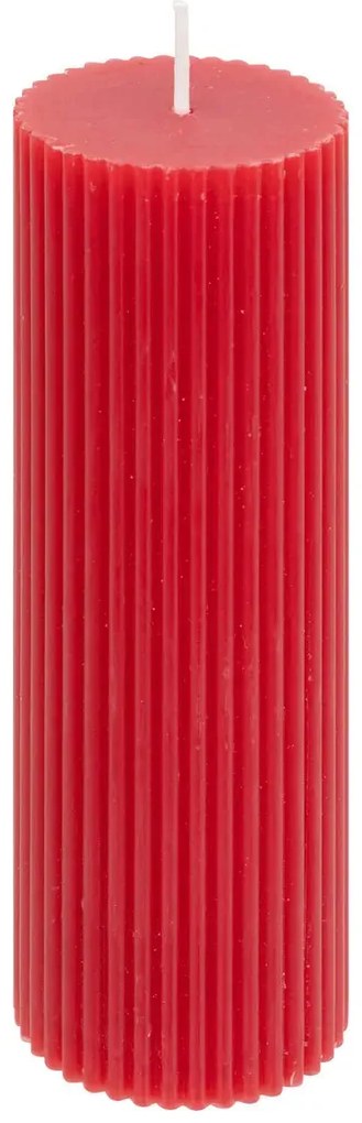 Свещ без аромат atmosphera Demi, Кръгла, 5x14 cm - Червен