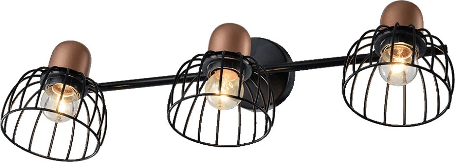 Спот BASKET, черен, 3хE27