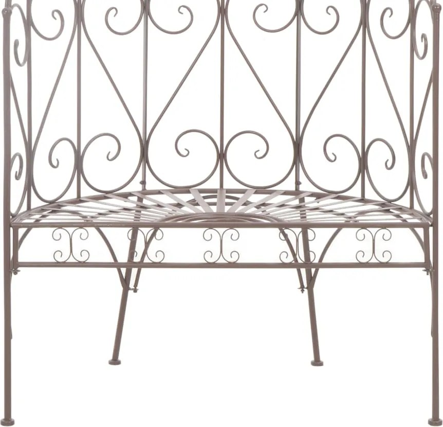 Градинска пейка, 95 см, желязо, антично кафяво