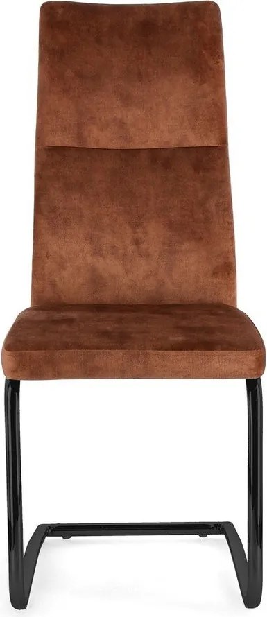 Тапициран трапезен стол в цвят кафяв коняк Thelma – Bizzotto