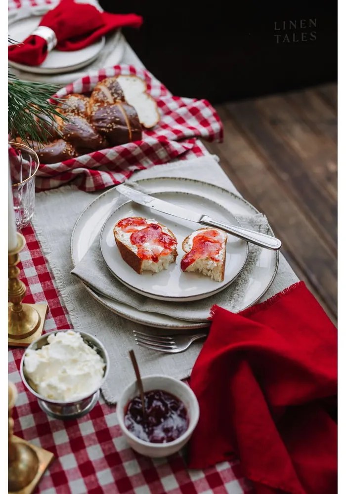 Червени текстилни подложки в комплект от 4 бр. Red Gingham – Linen Tales