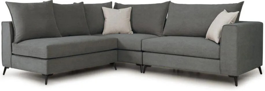 Ъглов диван Ricap-Сиво