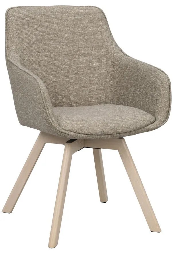 Бежови тапицирани трапезни столове в комплект 2 бр. Alison – Rowico