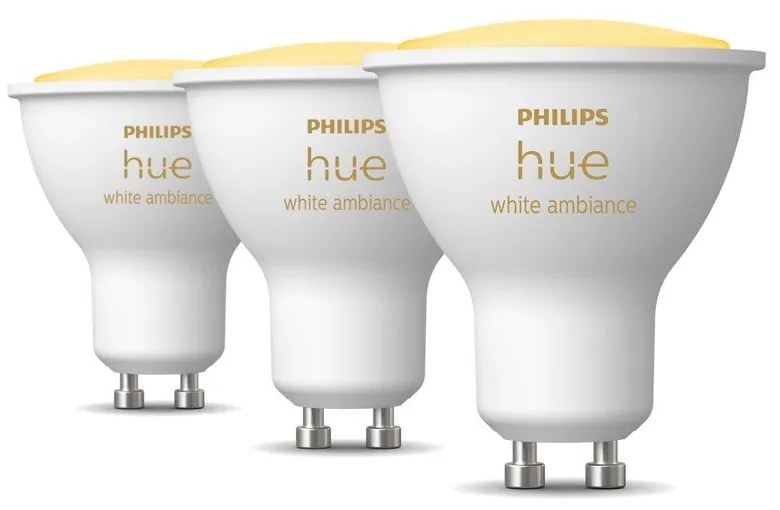 LED комплект крушки 3 бр. GU10, 4 W White ambiance – Philips Hue