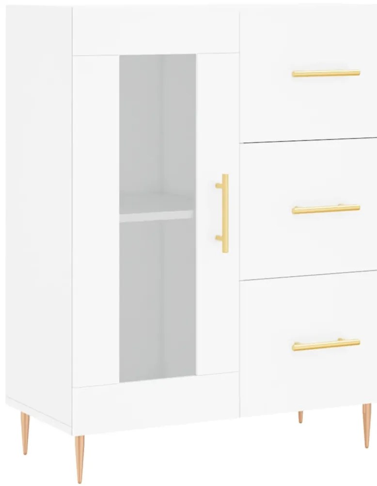 828028 vidaXL Сайдборд, бял, 69,5x34x90 см, инженерно дърво