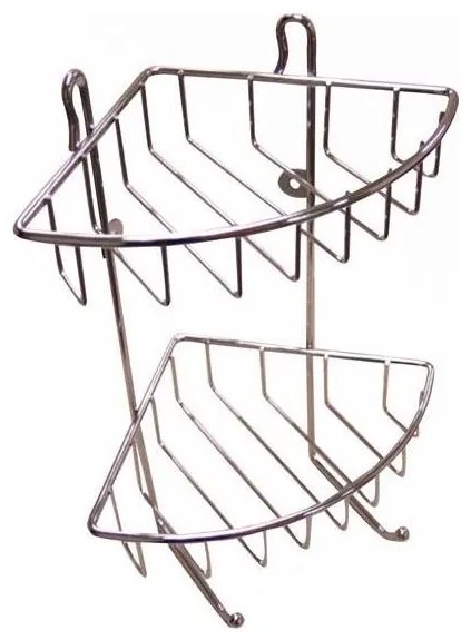 Двуетажна стена за душ 22,5x30 см, хром лъскав