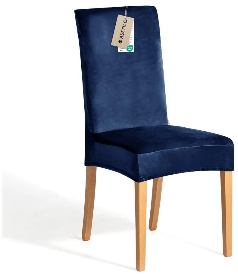 Сини ластични покривала за стол в комплект от 4 бр. 48 cm Sento – Restilo