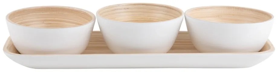 Бял бамбуков комплект за сервиране Puro – PT LIVING