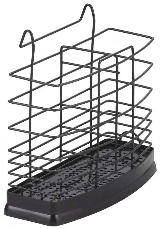 Сушилник за прибори Rosberg R53003B, 16.6х5.8х6.5 см, Черен