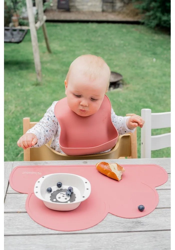 Тъмнорозова силиконова подложка Cloud, 49 x 27 cm - Kindsgut