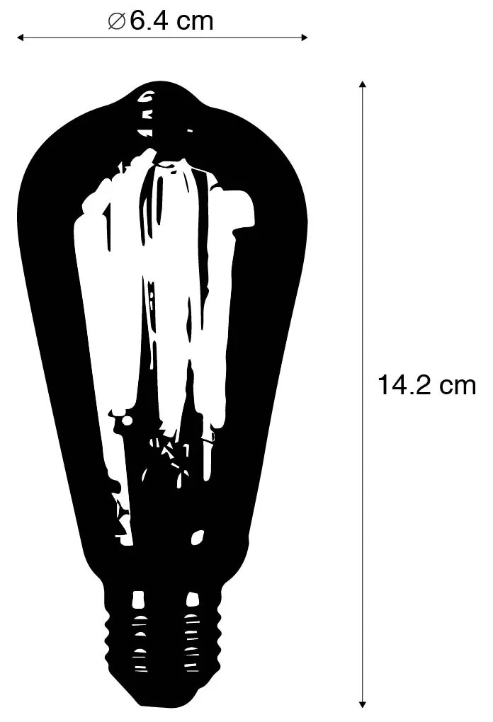 Комплект от 5 интелигентни E27 димни към топли LED лампи ST64 7W 806 lm 1800-3000K