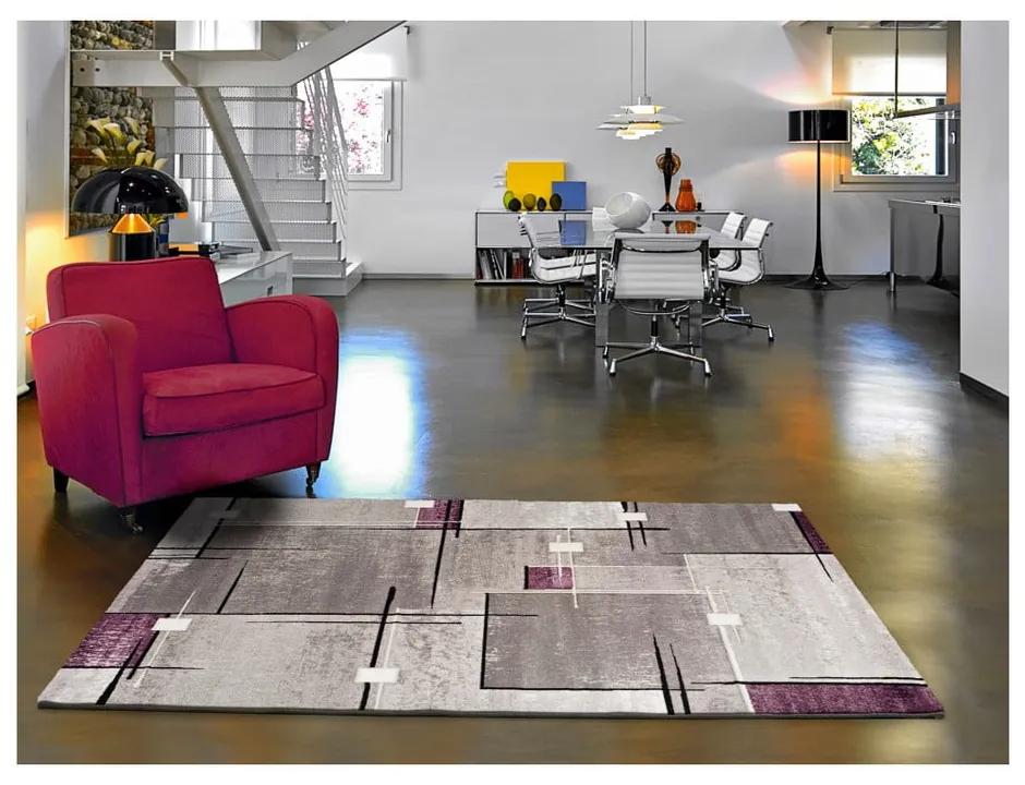 Сив и лилав килим Детройт, 200 x 290 cm - Universal