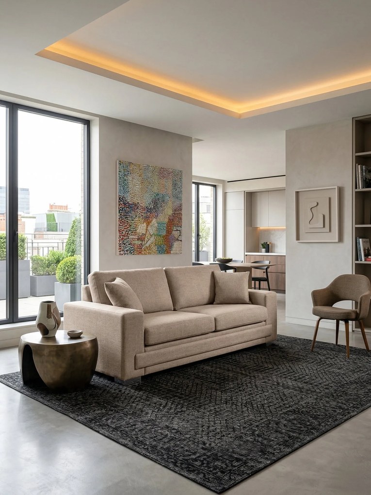 Диван Matrix двуместен-165φ 90β εκ-Μπεζ