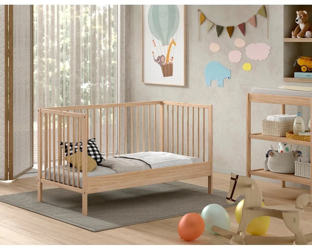 Детско креватче 70x140 cm от масивен бор естествено DINO – Vipack