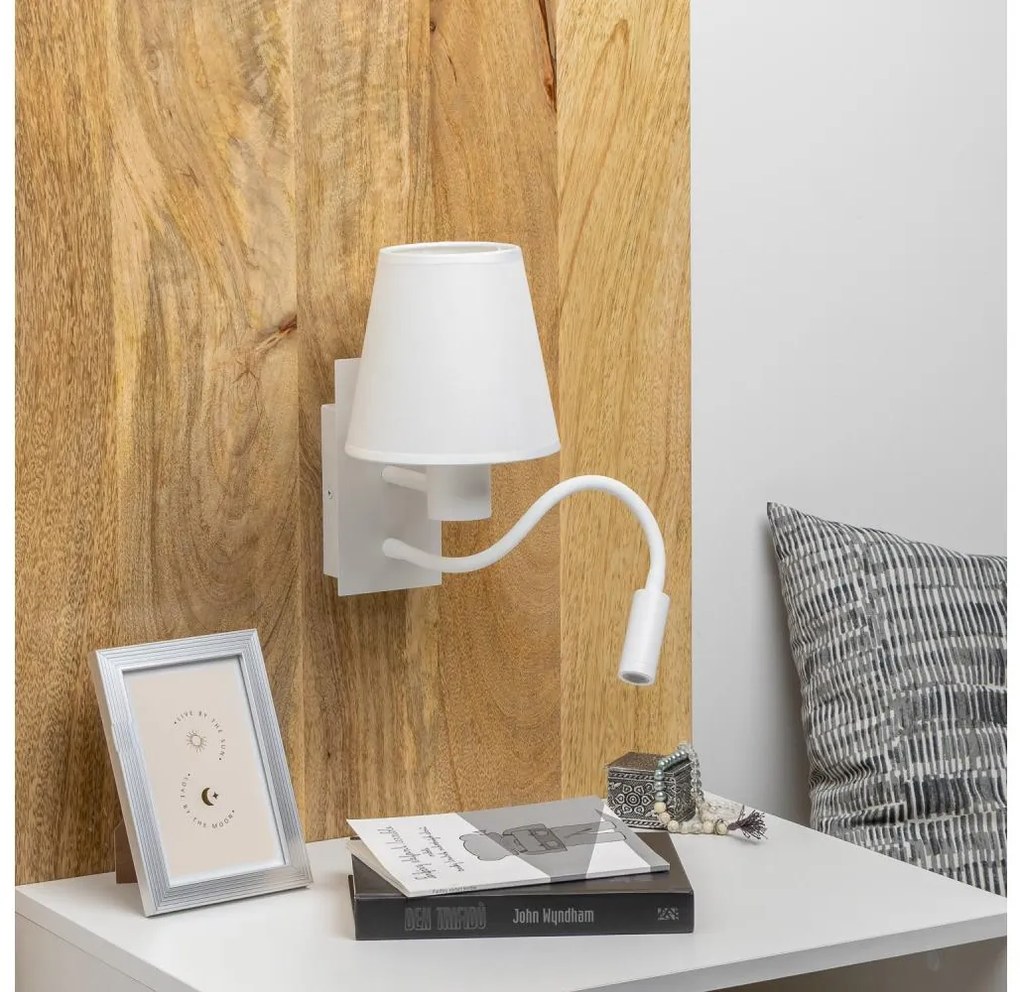 Brilagi - LED Аплик NUBILA 1xE27/25W/230V + LED/3W бял