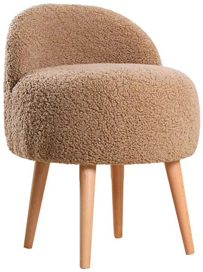 Пуф MIKI, Ø 46 см, кафяв